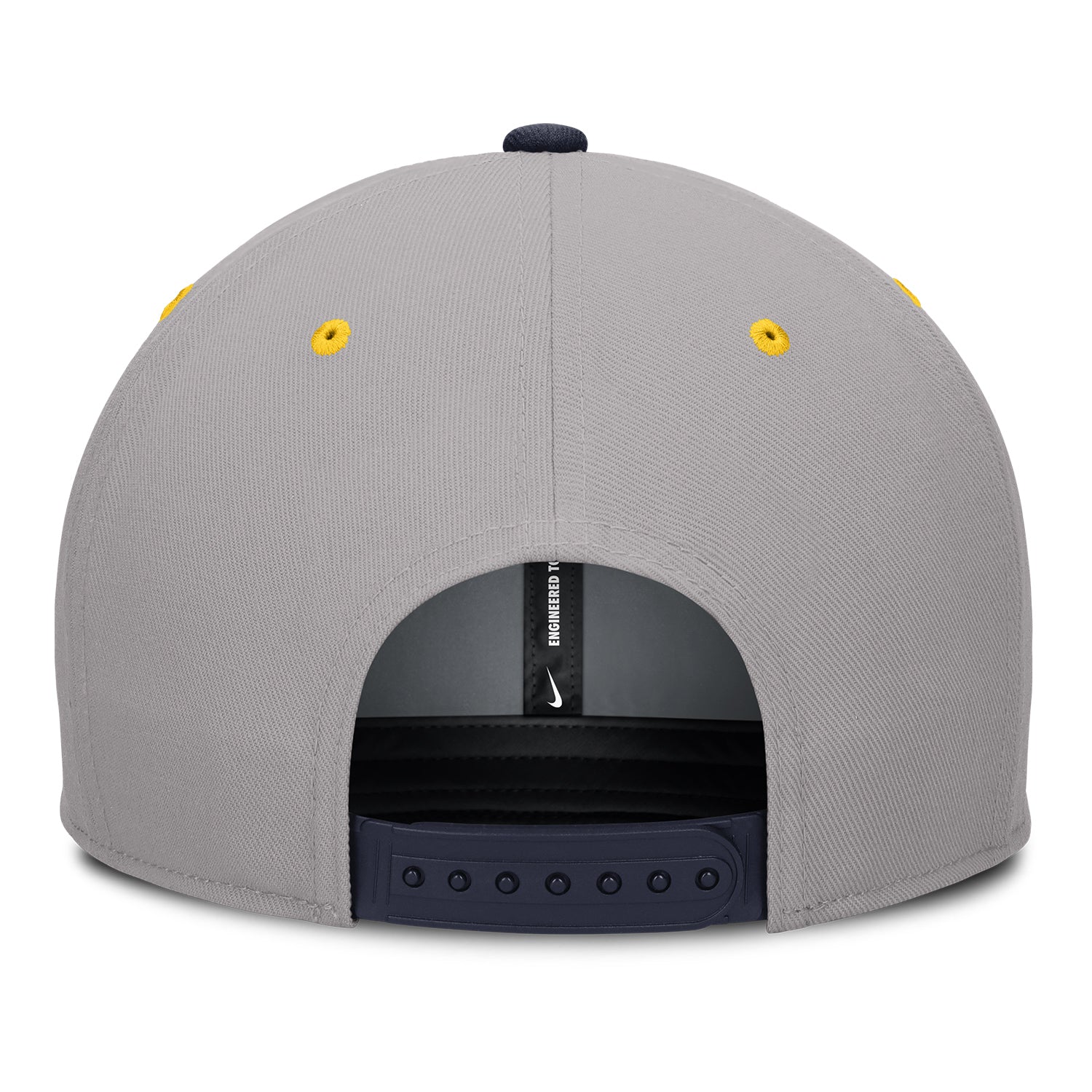 Michigan Wolverines Nike Navy and Grey Snapback Pro Legacy Hat - Back View