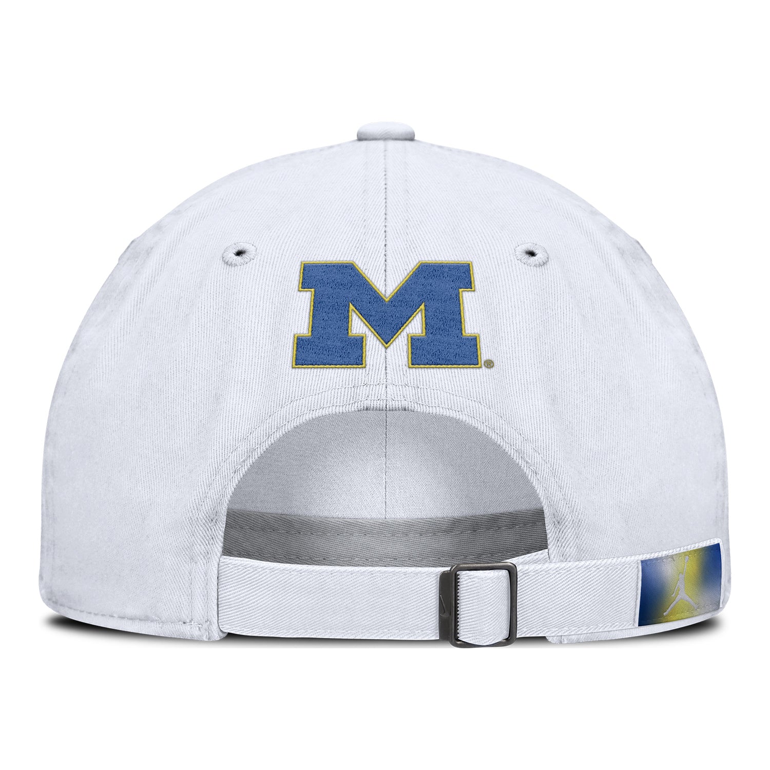 Michigan Wolverines Nike White Club Unstructured Adjustable Hat - Back View