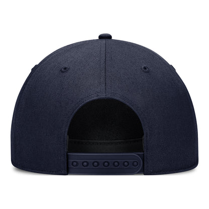 Michigan Wolverines Nike Navy Vault Structured Trucker Hat - Back View