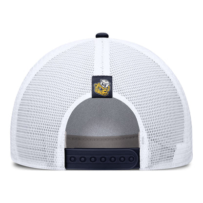 Michigan Wolverines Nike Grey Hail Structured Trucker Hat - Back View