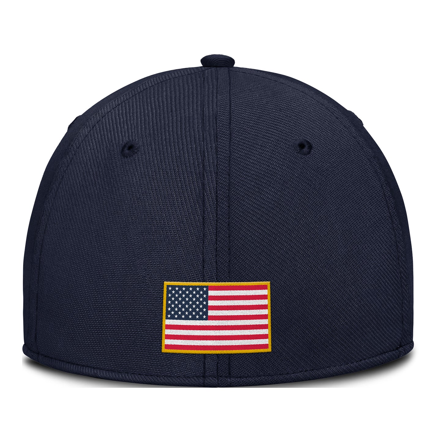 Michigan Wolverines Nike Navy Coaches Dri-Fit Structured Swooshflex Hat - Back View