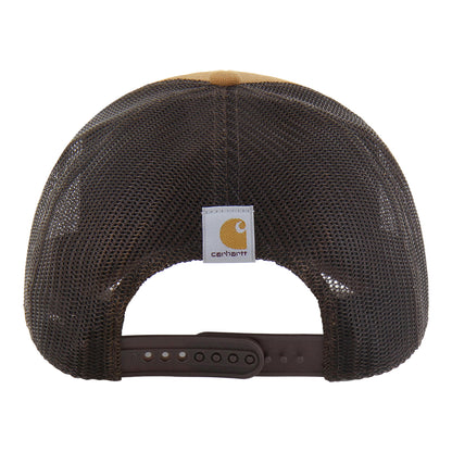Michigan Wolverines Carhartt Brown Block M Trucker Hat