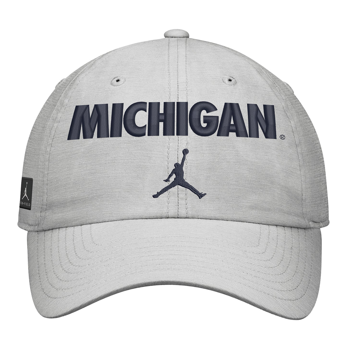 Michigan Wolverines Jordan Grey Club Practice Adjustable Hat - Front View