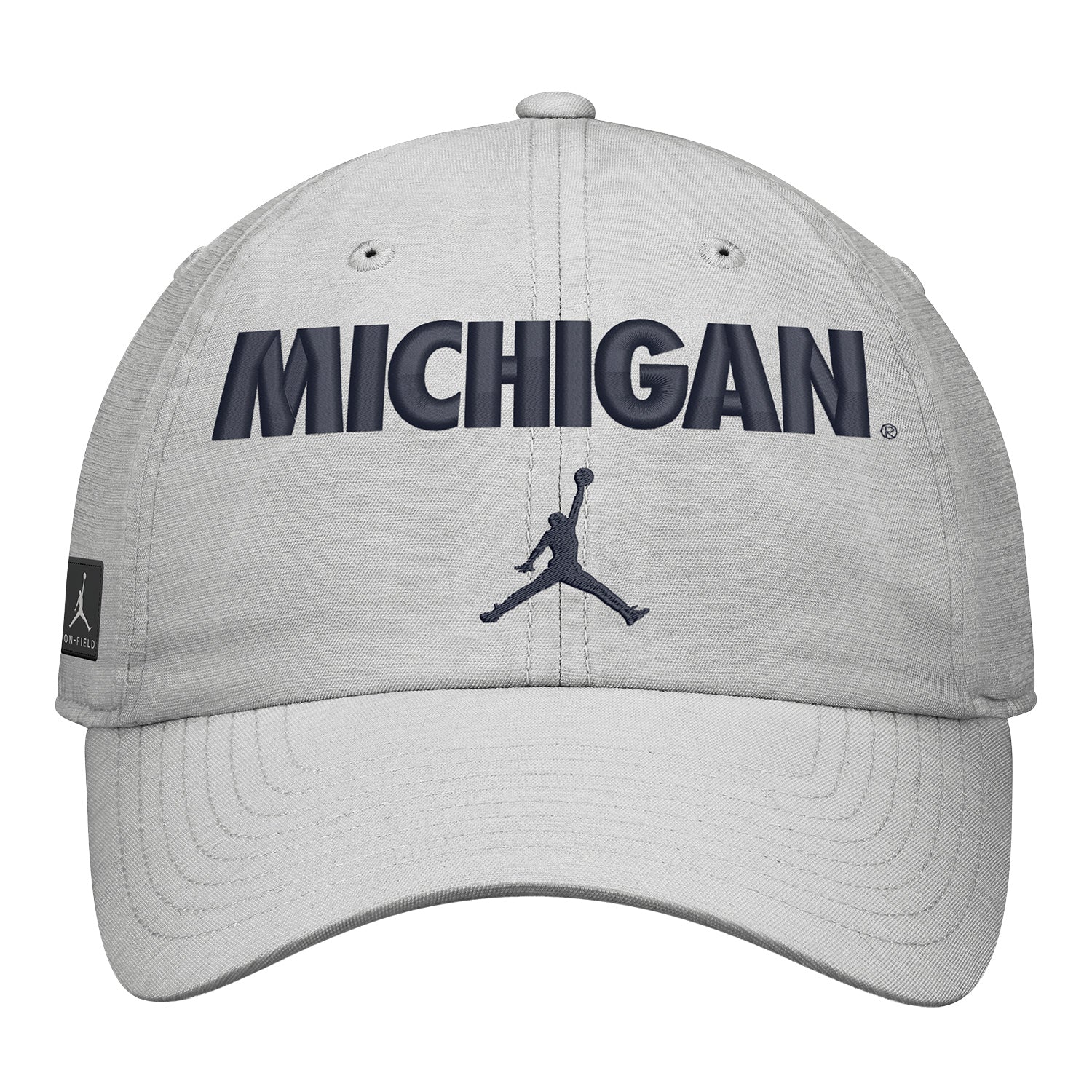 Michigan Wolverines Jordan Grey Club Practice Adjustable Hat - Front View