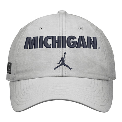 Michigan Wolverines Jordan Grey Club Practice Adjustable Hat - Front View