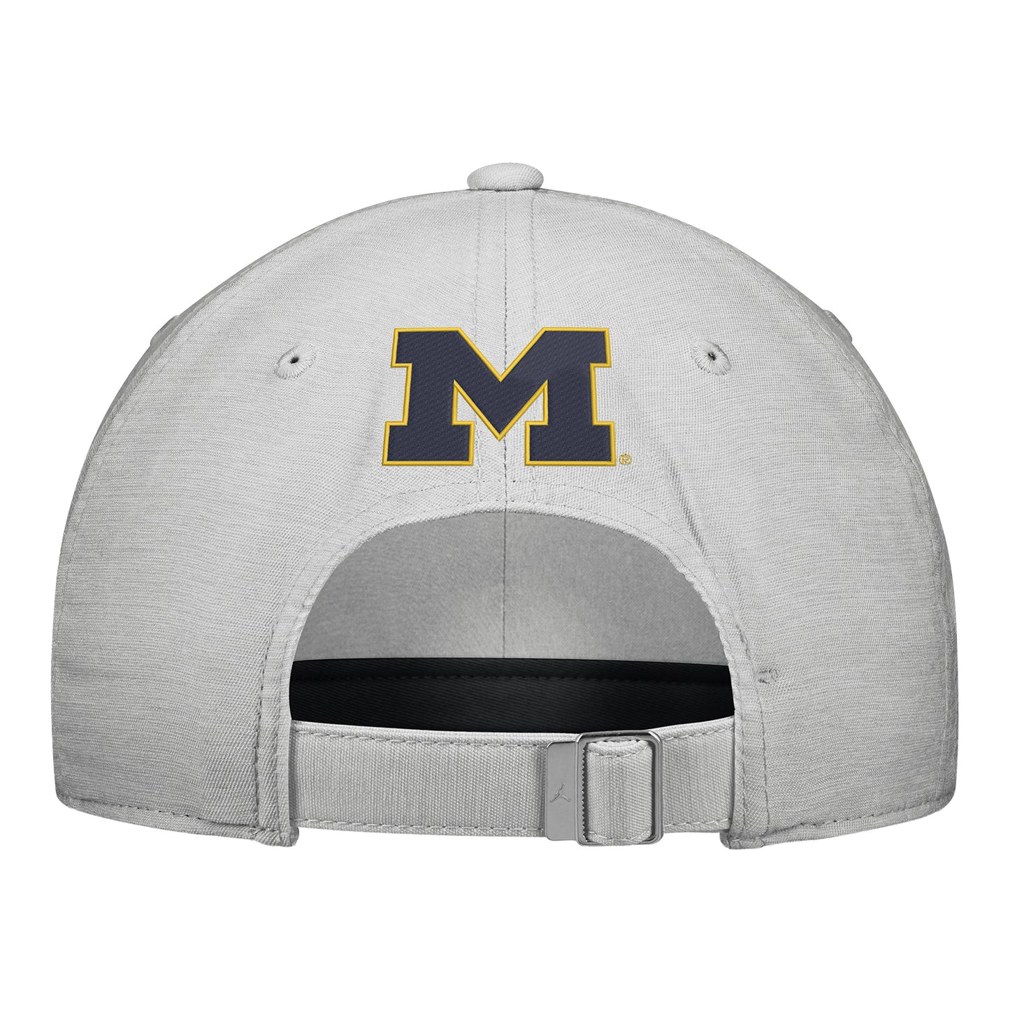 Michigan Wolverines Jordan Grey Club Practice Adjustable Hat - Back View