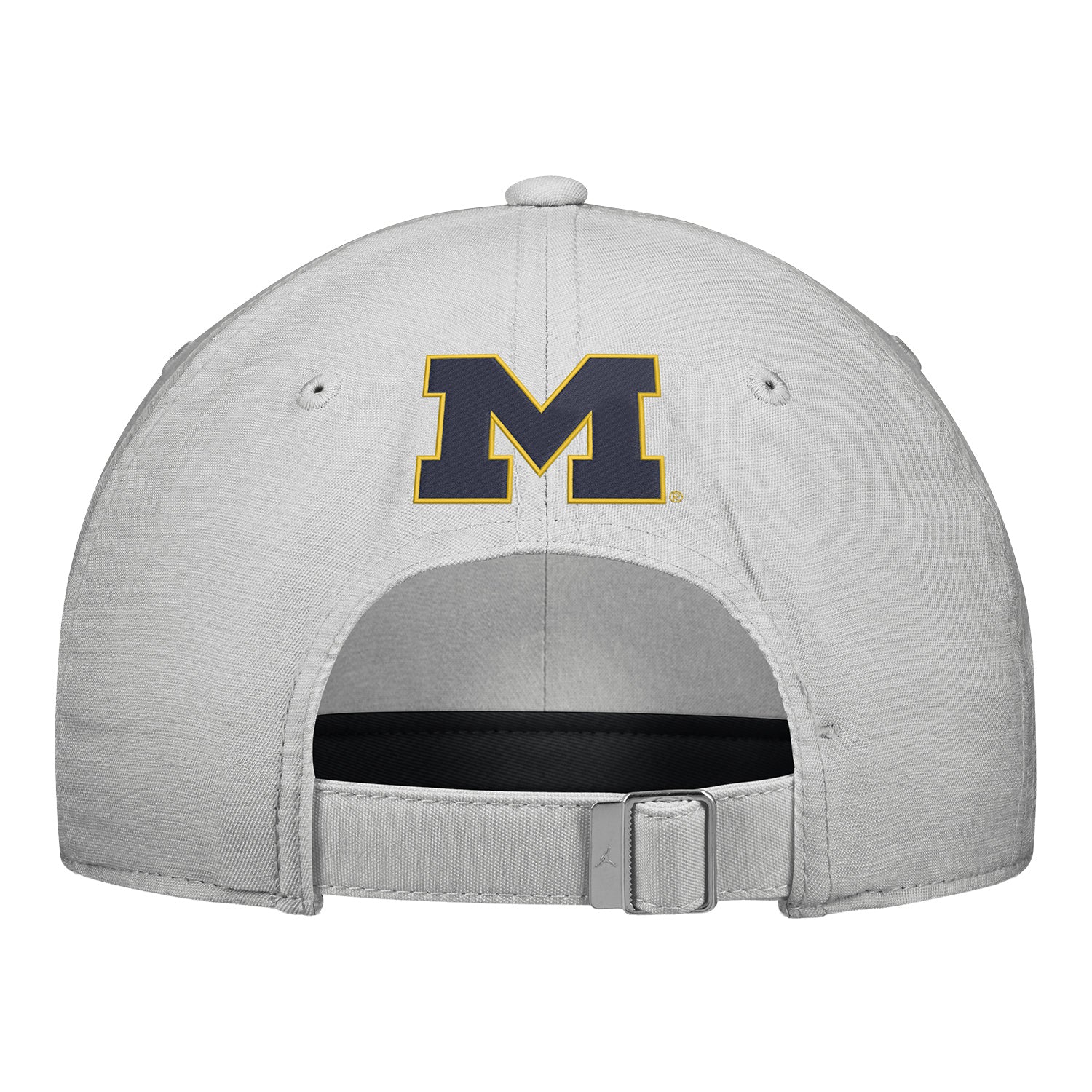 Michigan Wolverines Jordan Grey Club Practice Adjustable Hat - Back View