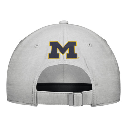 Michigan Wolverines Jordan Grey Club Practice Adjustable Hat - Back View