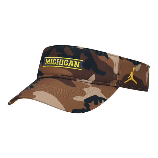 Michigan Wolverines Nike Jordan Brown Dri-Fit Visor