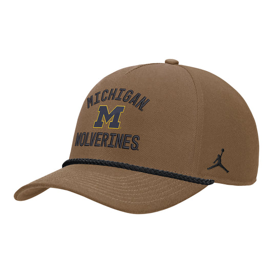 Michigan Wolverines Nike Jordan Brown Rise Adjustable Hat