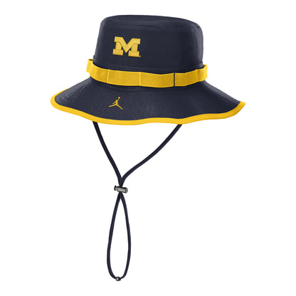 Michigan Wolverines Jordan Navy Apex Boonie Bucket Hat - Front View