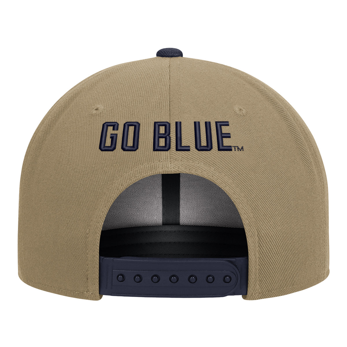 Michigan Wolverines Nike Tan Flatbill Script Adjustable Hat - Back View