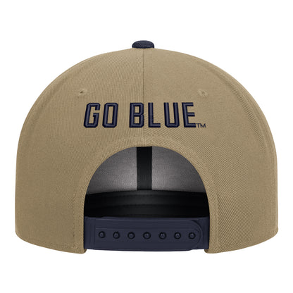 Michigan Wolverines Nike Tan Flatbill Script Adjustable Hat - Back View