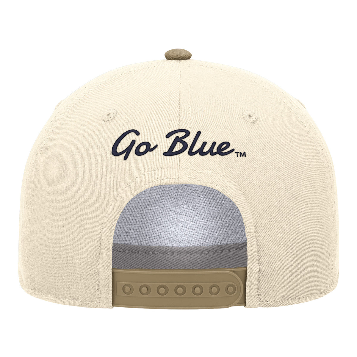 Michigan Wolverines Nike White & Tan Two Tone Retro Adjustable Snap Hat - Back View