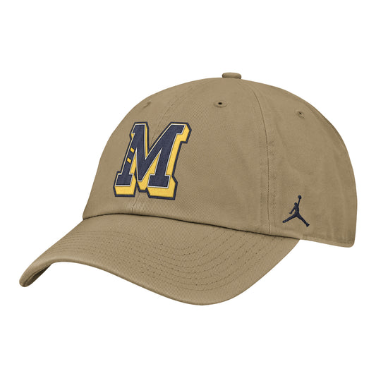 Michigan Wolverines Nike Brown Loop Club Adjustable Hat - Front View