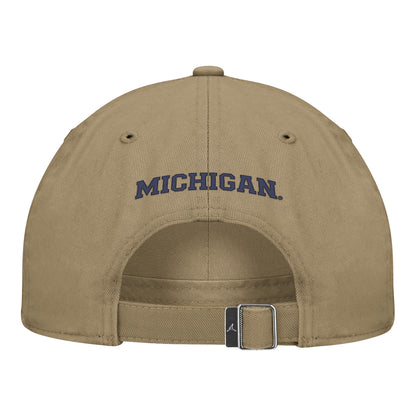 Michigan Wolverines Nike Brown Loop Club Adjustable Hat - Back View