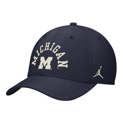 Michigan Wolverines Jordan Navy 1817 Flex Hat - Front View