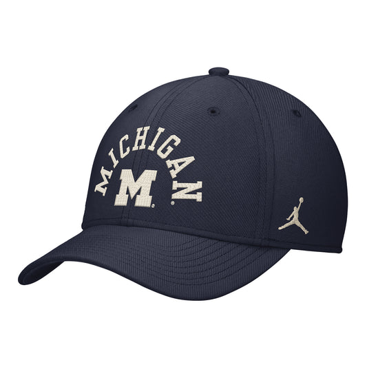 Michigan Wolverines Jordan Navy 1817 Flex Hat - Front View