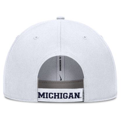 Michigan Wolverines Jordan White Structured Adjustable Football Hat