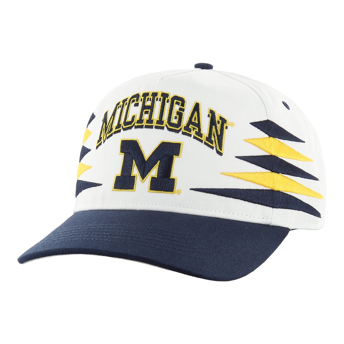 Michigan Wolverines 47 Brand White Hitch Two Tone Hat