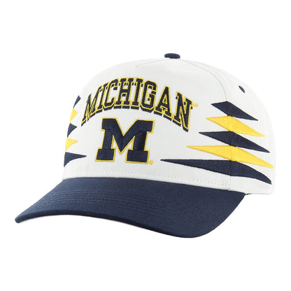 Michigan Wolverines 47 Brand White Hitch Two Tone Hat