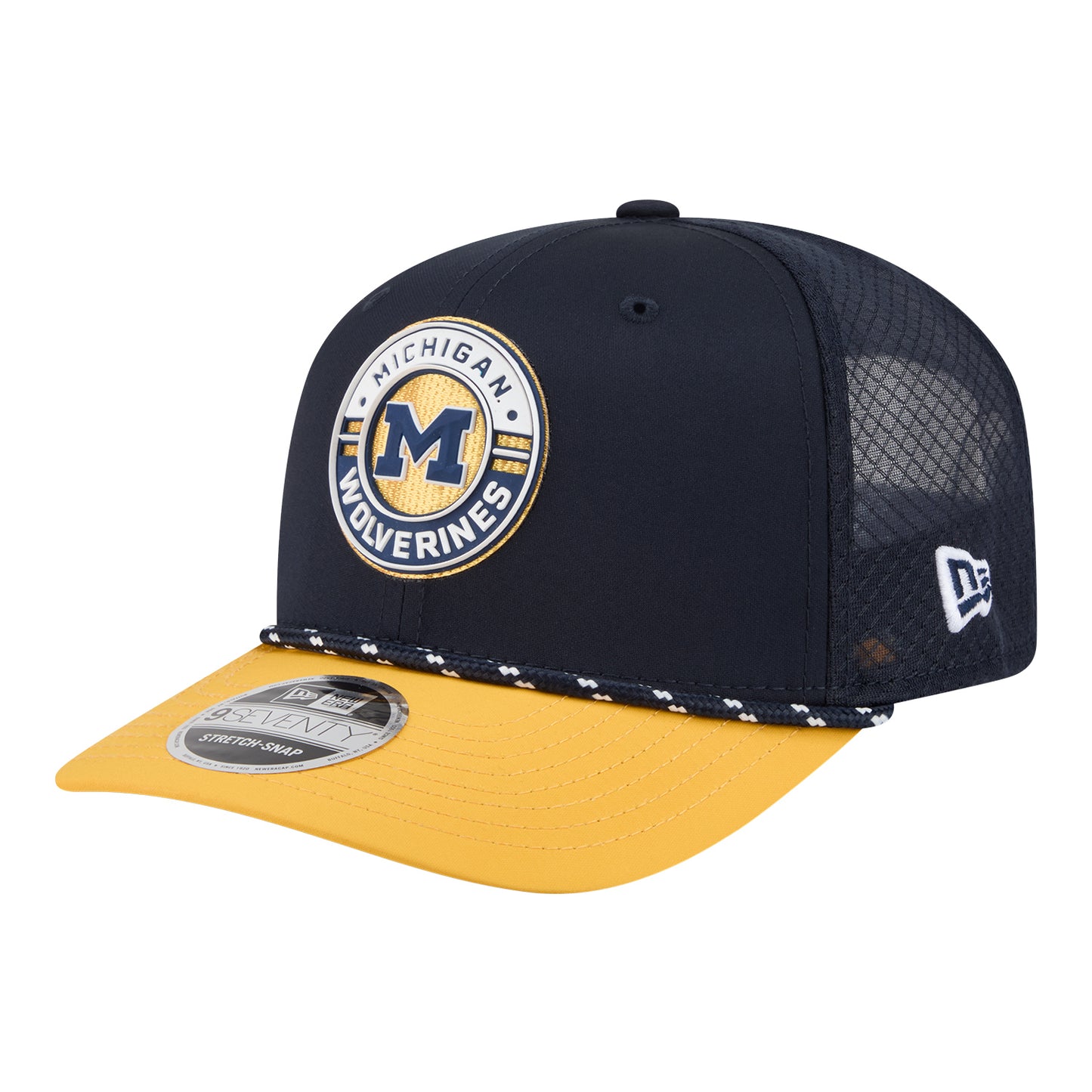 Michigan Wolverines New Era Navy Silicone Emblem Hat