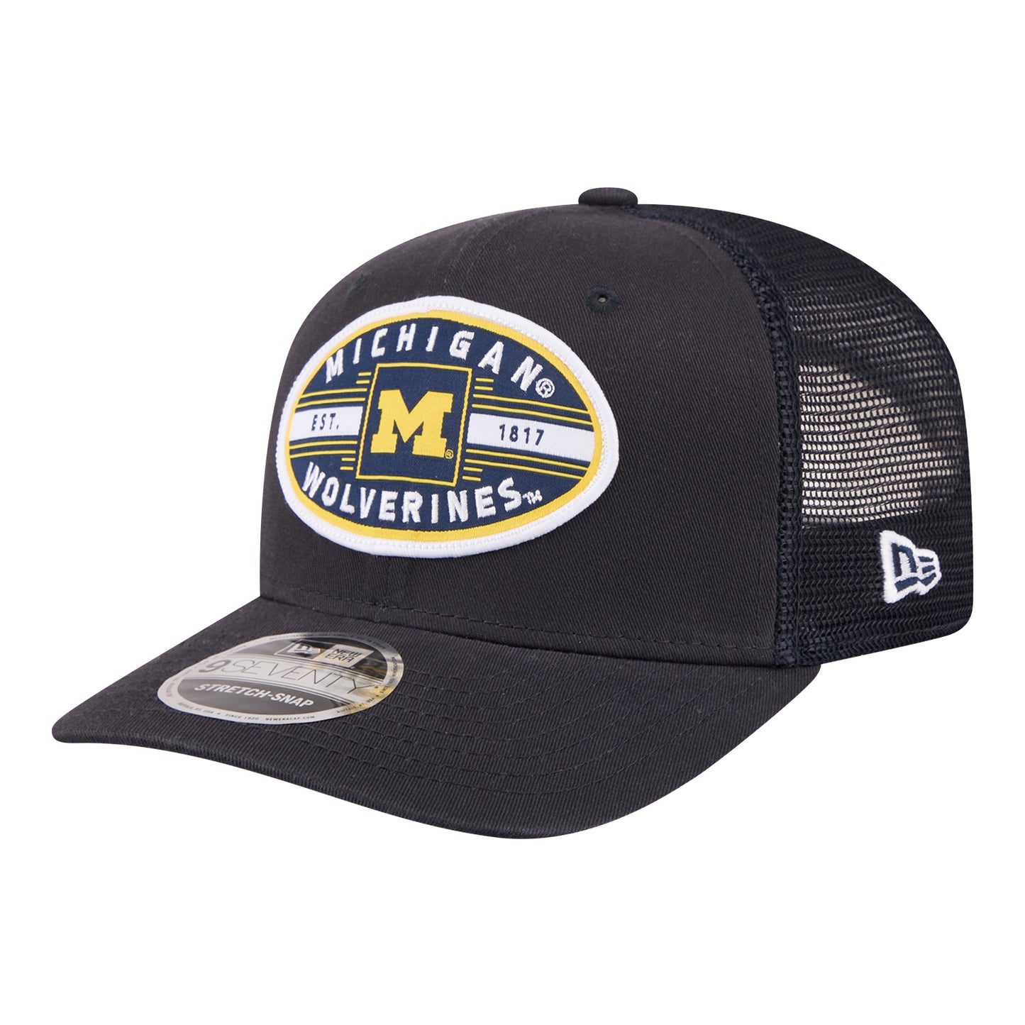 Michigan Wolverines New Era Navy Collegiate Patch Trucker Hat