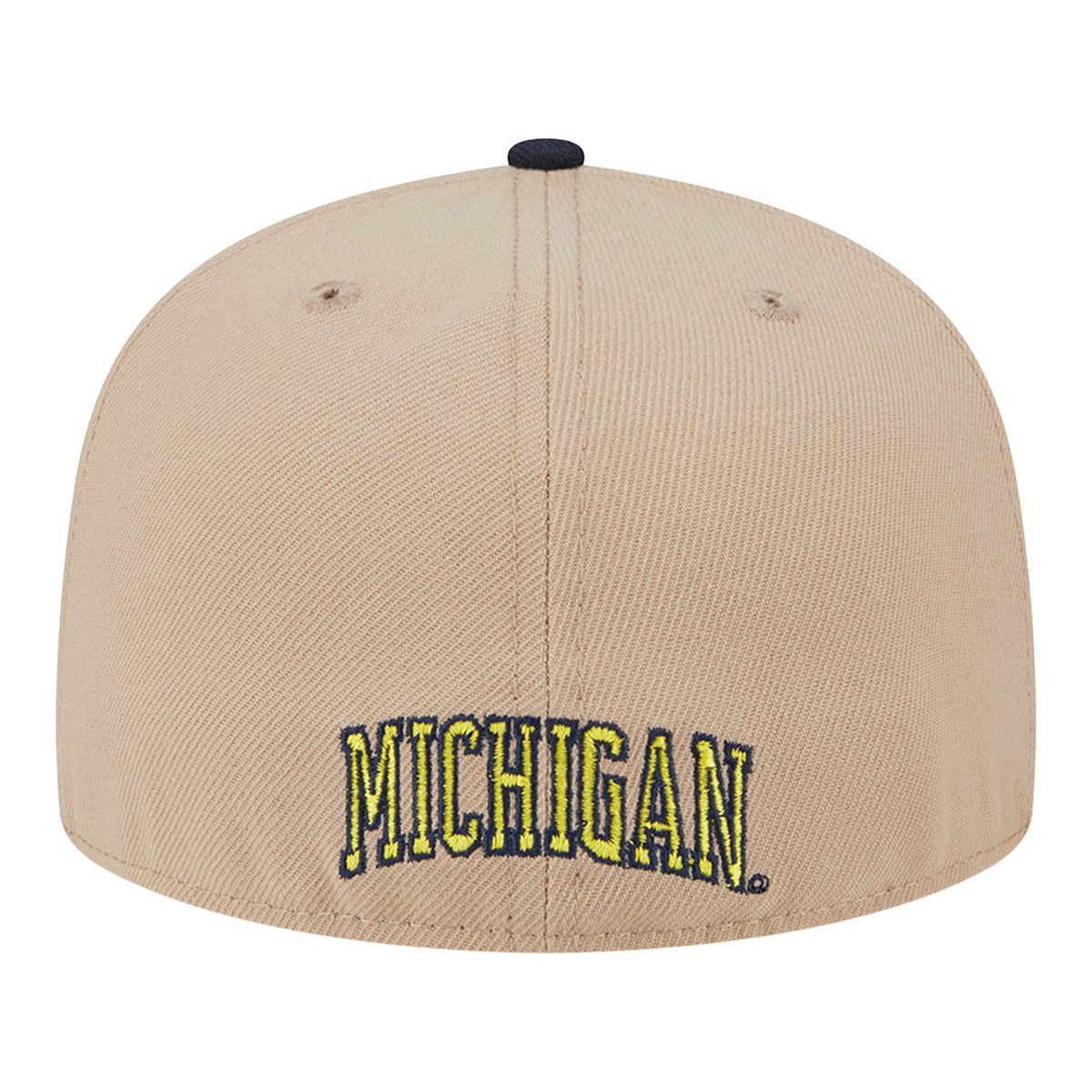 Michigan Wolverines New Era Tan & Navy Flatbill Sailor Hat