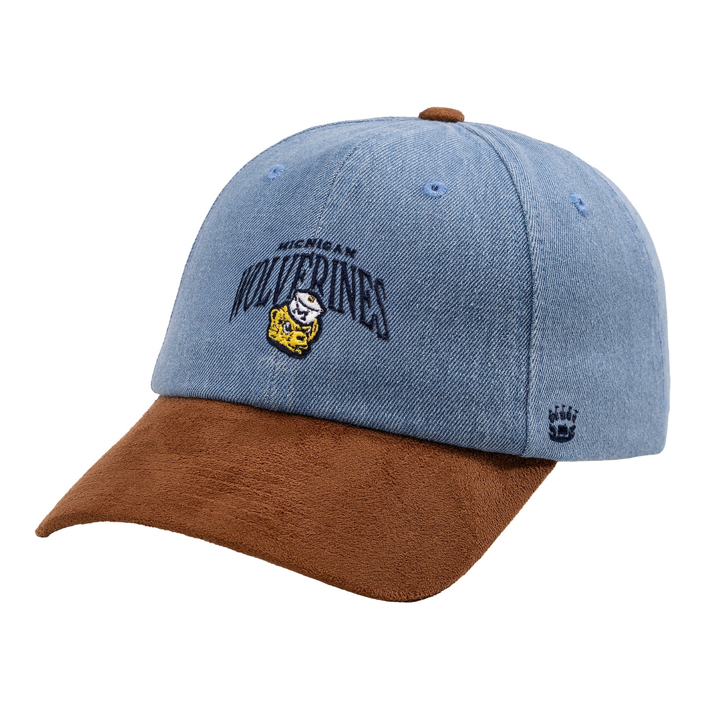 Michigan Wolverines Homefield Denim Adjustable 2-Tone Vault Hat - Front View
