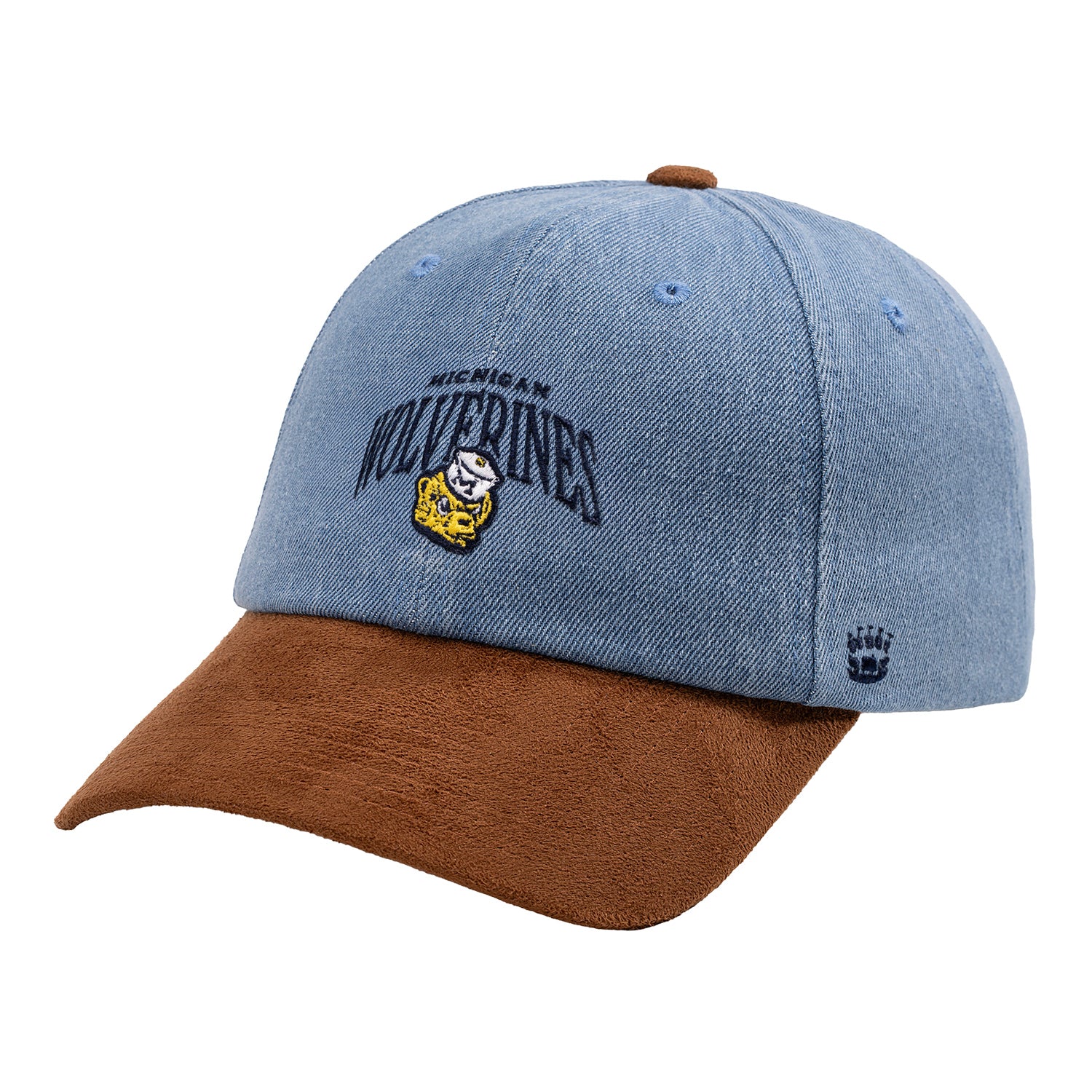 Michigan Wolverines Homefield Denim Adjustable 2-Tone Vault Hat - Front View