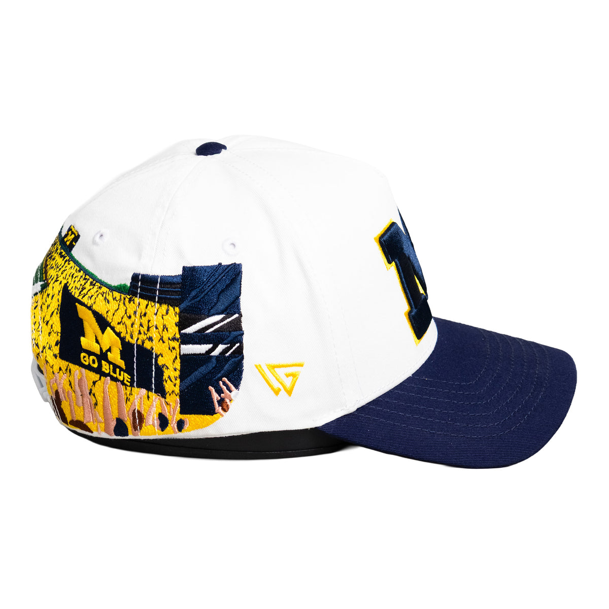 Michigan Wolverines Woodn Grail Stadium Back Hit Hat