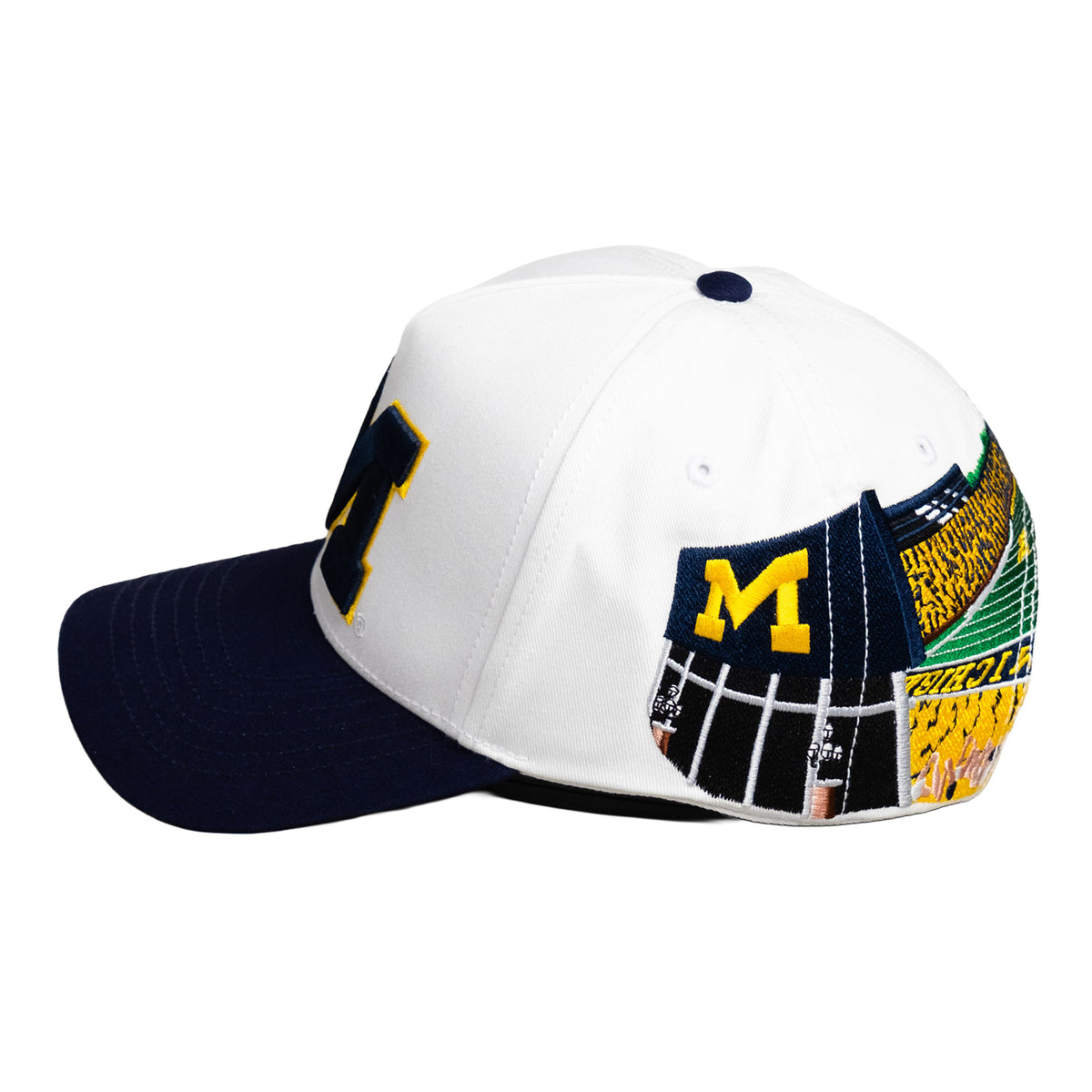 Michigan Wolverines Woodn Grail Stadium Back Hit Hat