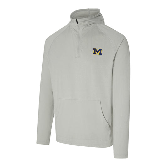 Michigan Wolverines Greatness Wins Core Tech Hooded Jacket - Front View