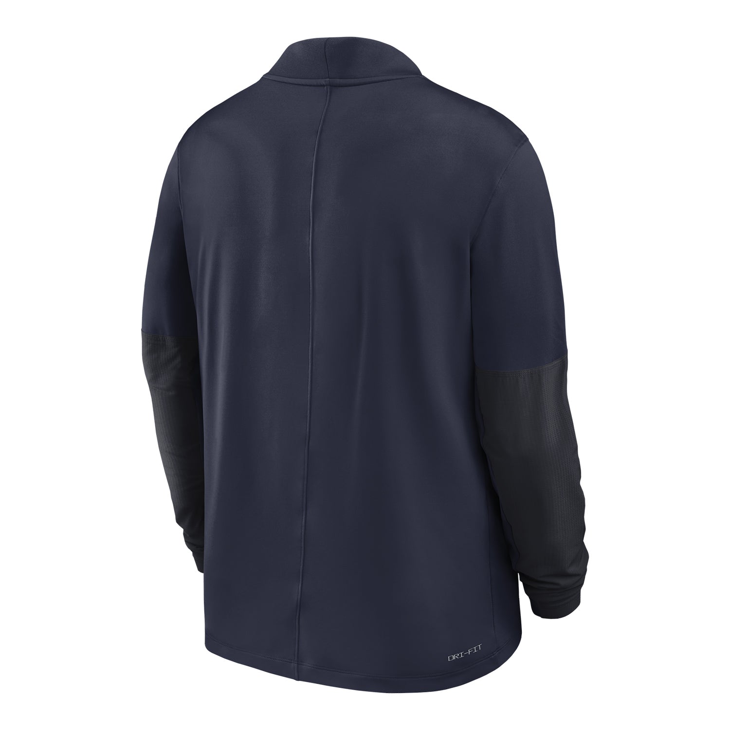 Michigan Wolverines Jordan Navy Half-Zip Midweight Jacket - Back View