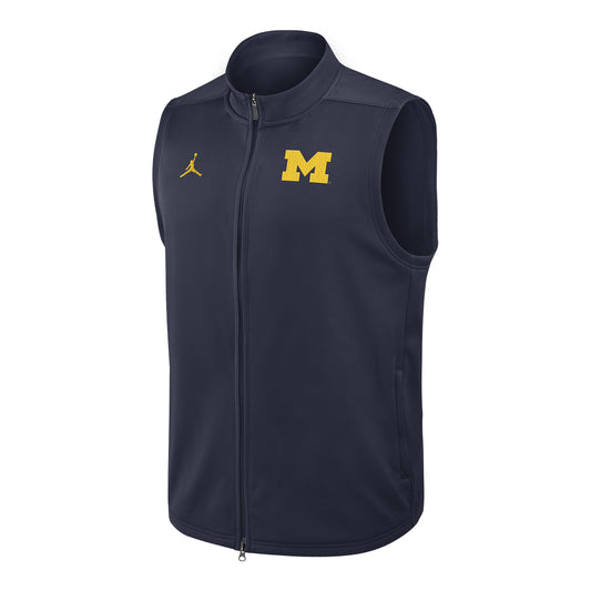 Michigan Wolverines Nike Jordan Navy Victory Vest - Front View