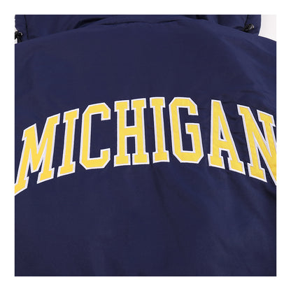 Michigan Wolverines Retro Full-Zip Striped Jacket In Multi-Color - Back Logo View