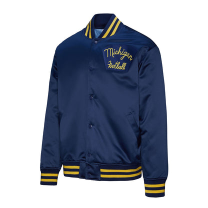 Michigan Wolverines Vintage Throwback Full-Snap Satin Jacket