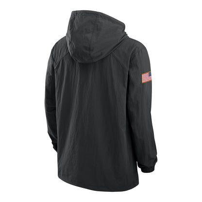 Michigan Wolverines Jordan Brand Military Appreciation Black Military Jacket - Back View