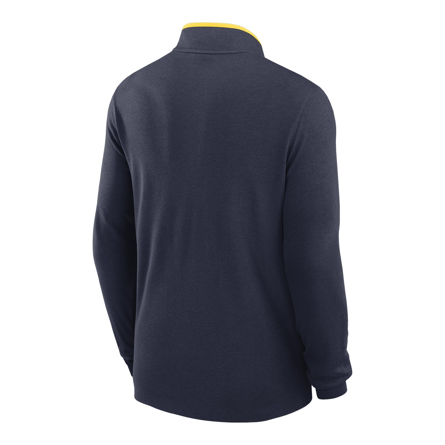 Michigan Wolverines Jordan Brand Victory Courtside Navy Long Sleeve Navy Pullover - Back View