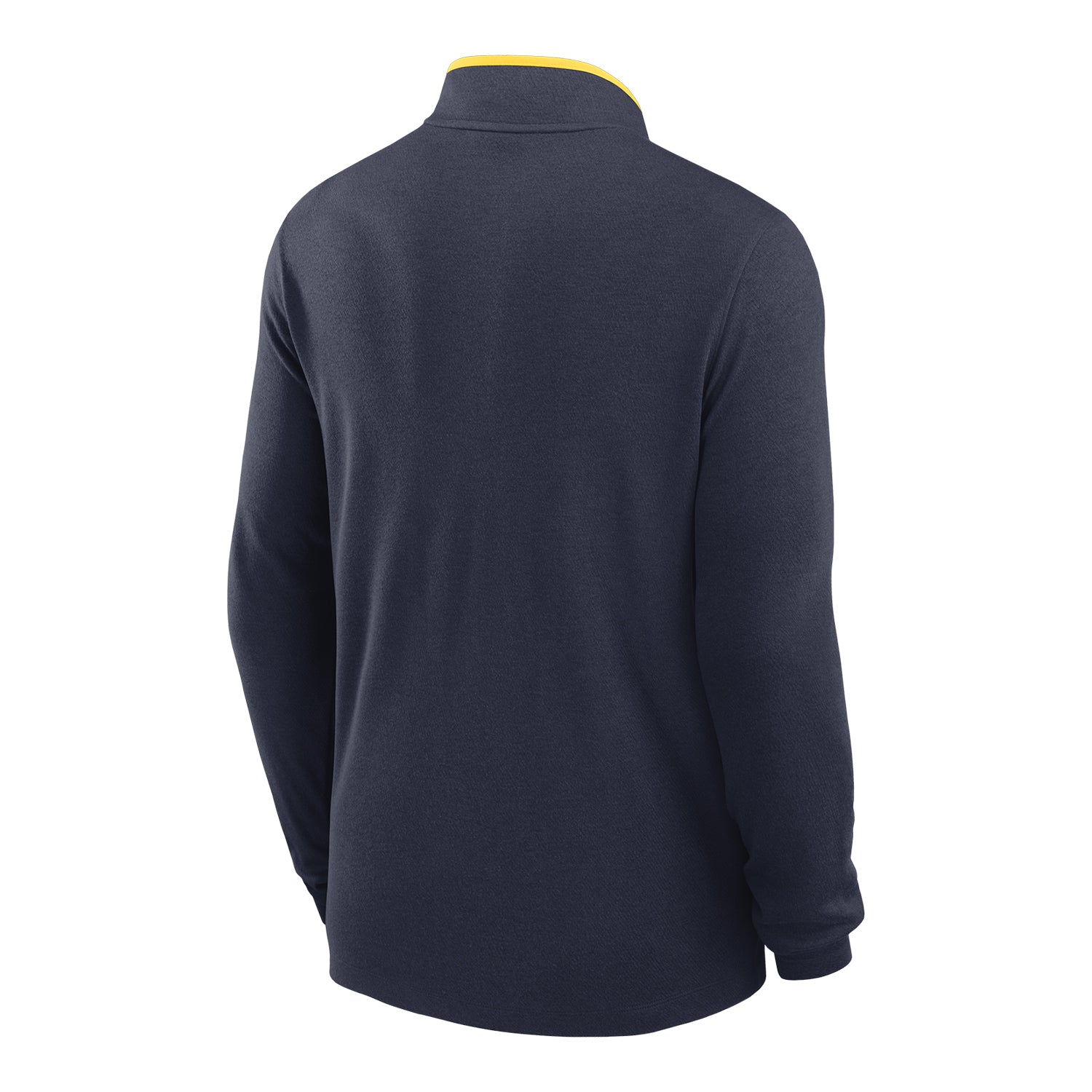 Michigan Wolverines Jordan Brand Victory Courtside Navy Long Sleeve Navy Pullover - Back View