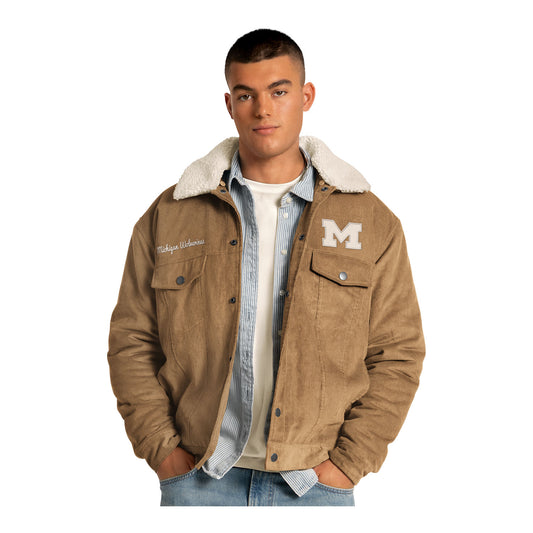 Michigan Wolverines GIII High Line Sherpa Jacket - Front View
