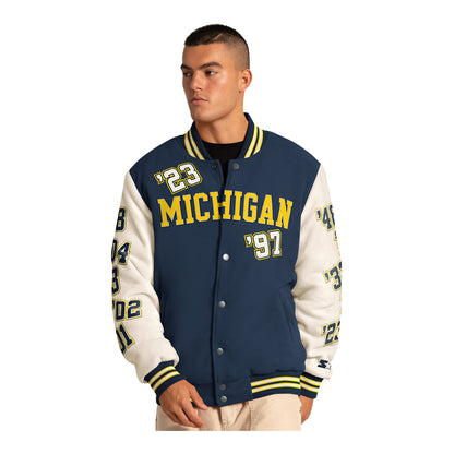 Michigan Wolverines Navy Crown Jacket