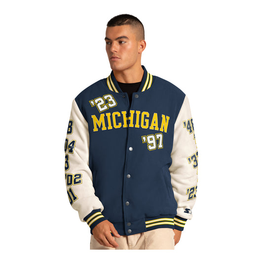 Michigan Wolverines Navy Crown Jacket