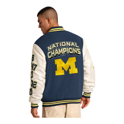 Michigan Wolverines Navy Crown Jacket