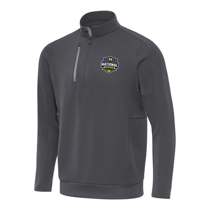 Michigan Wolverines Men's Basketball National Champions Grey 1/4 Zip
