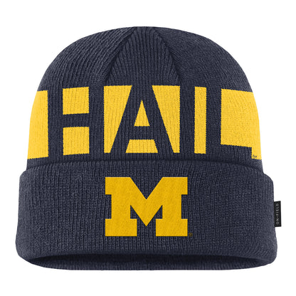 Michigan Wolverines Jordan Utility Beanie Cap - Front View