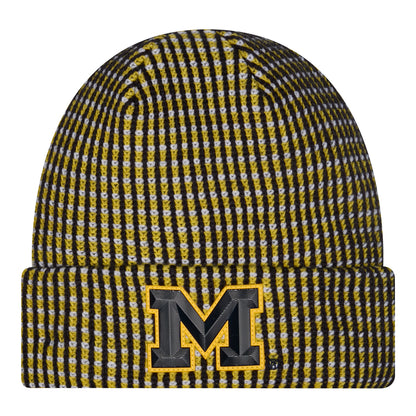 Michigan Wolverines New Era Yellow Sideline Cuff Beanie - Front View