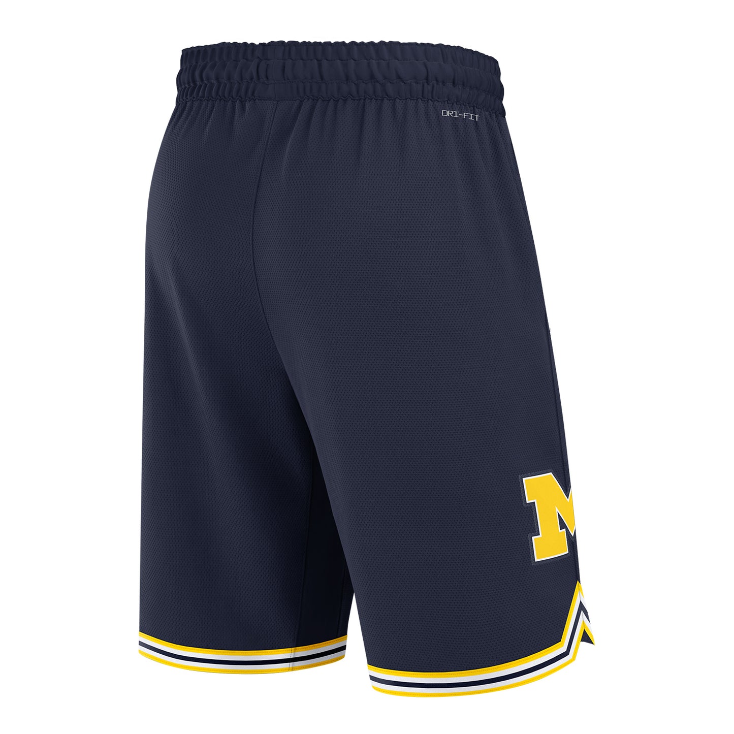 Michigan Wolverines Jordan Blue Replica Basketball Short - Back View