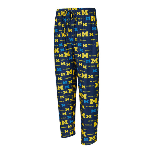 Michigan Wolverines Full Print Mosaic Sweatpants In Blue - Front View