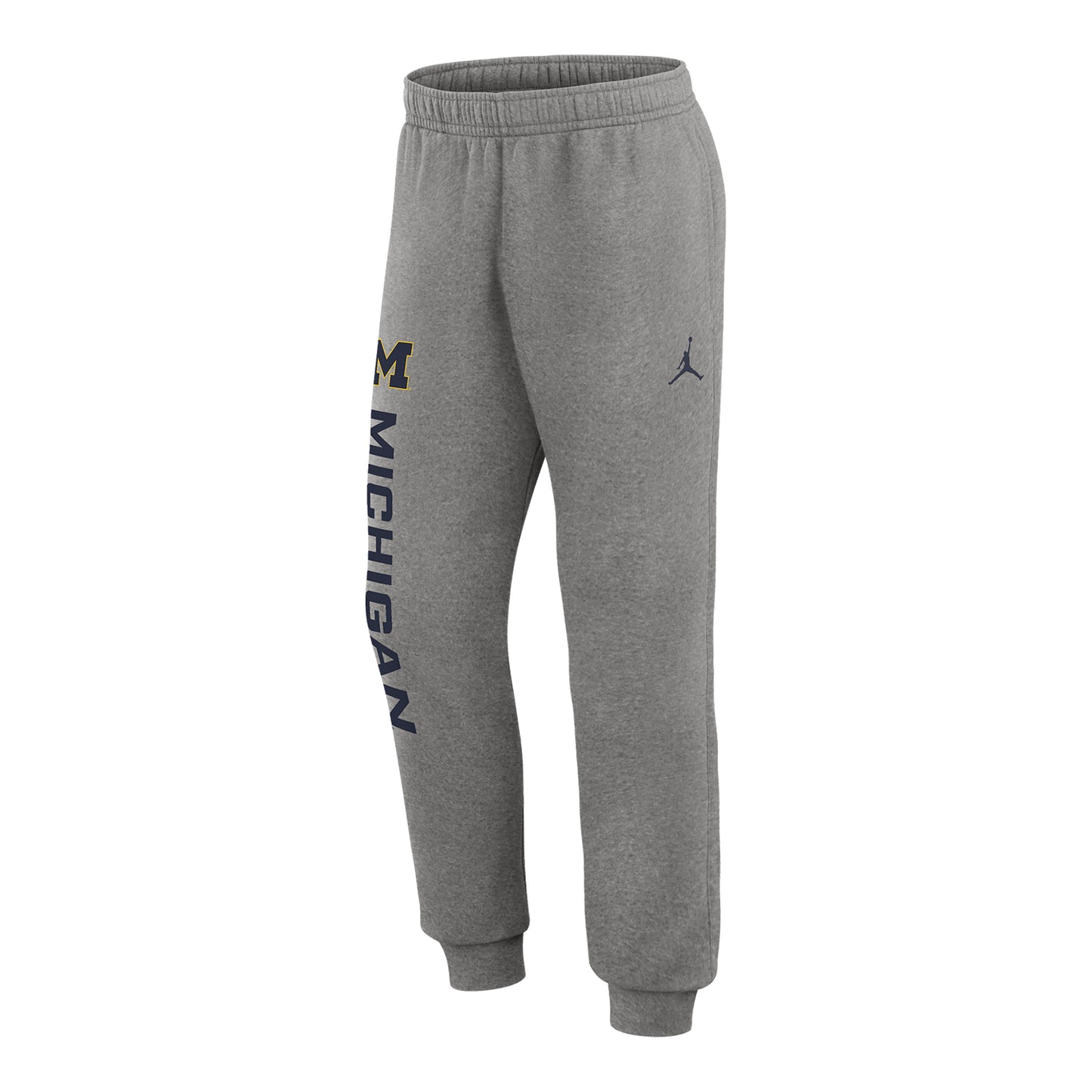 Michigan Wolverines Nike Jordan Grey Club Fleece Joggers - Front View